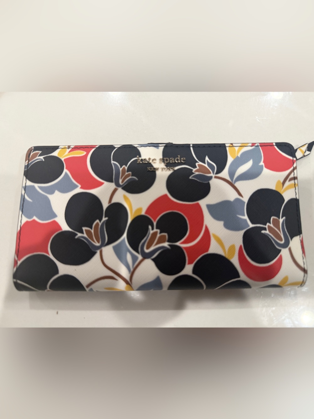 Kate Spade Cameron Breezy Floral Large Slim Bifold Wallet